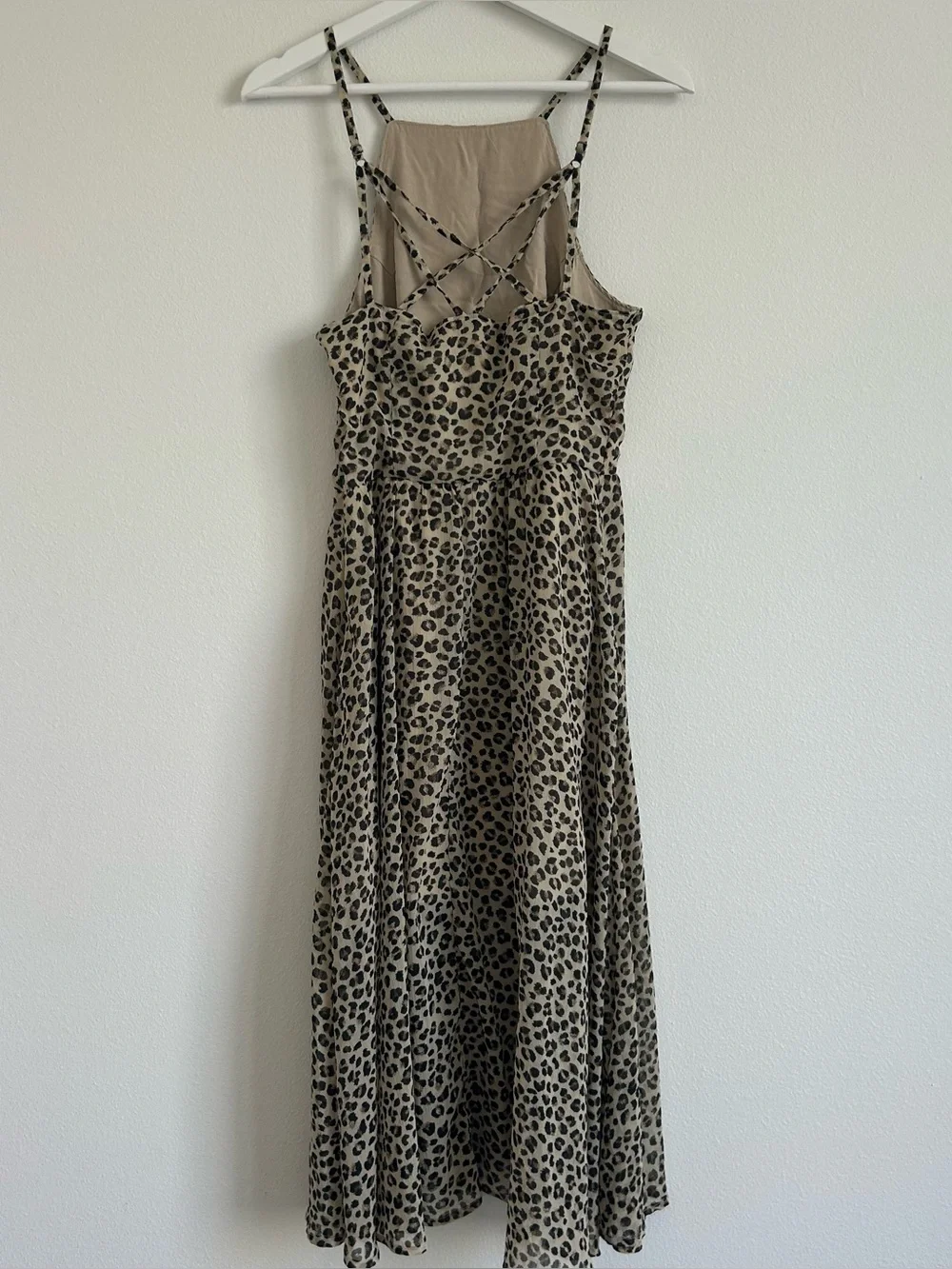 Abercrombie & Fitch Leopard Print Sleeveless Midi Dress - Small